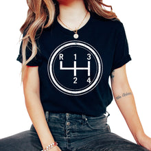Load image into Gallery viewer, Racer Shirt, R 1 2 3 4 Manual Speed Tee, Birthday Gift For Car Racer, - Unisex T-Shirt - Black
