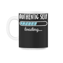 Load image into Gallery viewer, Authentic Self Loading T Shirt - 11oz Mug - Black on White
