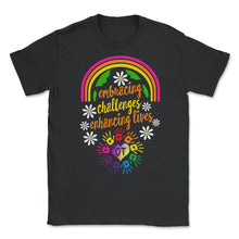 Load image into Gallery viewer, Occupational Therapy Shirt, Embracing Challenges Enhancing lives, OT - Unisex T-Shirt - Black
