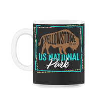 Load image into Gallery viewer, Yellowstone Bison Buffalo Shirt, US National Park Shirt, Hiking - 11oz Mug - Black on White
