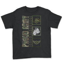 Load image into Gallery viewer, Memaw Simple Shirt, Proud Army Memaw Camouflage Dog Tags Tee, - Youth Tee - Black
