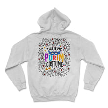 Load image into Gallery viewer, Purim Shirt, This Is My Purim Costume Floral Tee, Funny Hebrew Jewish - Hoodie - White
