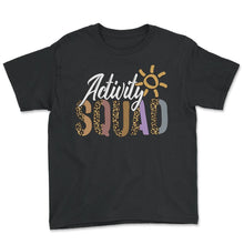 Load image into Gallery viewer, Activity Professionals Shirt, Activity Squad Leopard Print Tee, - Youth Tee - Black
