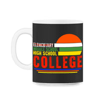 Load image into Gallery viewer, Middle School Shirt, Elementary School Graduation Vintage Tee, Back - 11oz Mug - Black on White
