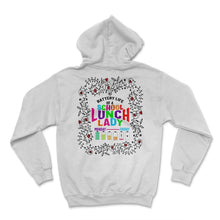Load image into Gallery viewer, Lunch Lady Shirt, Battery Life Of A School Floral Tee, School - Hoodie - White
