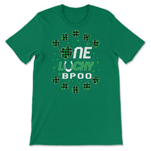 Load image into Gallery viewer, Funny St Patricks Day Gift for PreK Kinder One Lucky Bpoo T Shirt - Unisex T-Shirt - Kelly Green
