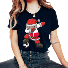 Load image into Gallery viewer, Soccer Boy Dabbing Santa Christmas Jersey Poland Shirt, Soccer Player - Unisex T-Shirt - Black
