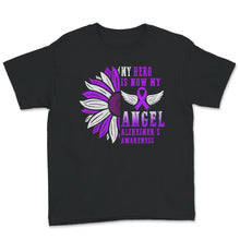 Load image into Gallery viewer, Alzheimer's Awareness Shirt, My Hero Is Now My Angel, Alzheimer's
