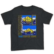 Load image into Gallery viewer, Yosemite National Park Bear Shirt, Mountain 1890 Preserve And Protect - Youth Tee - Black
