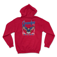 Load image into Gallery viewer, 4th Of July Shirt, Grandpa Independence Day Tee, USA Flag Bald Eagle - Hoodie - Red
