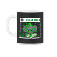Load image into Gallery viewer, I Wear Green For Someone I Love, Mental Health Awareness, Depression - 11oz Mug - Black on White
