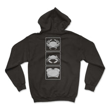 Load image into Gallery viewer, Crab Shirt, Crab Distressed Print Tee, Emotional Social Spiritual - Hoodie - Black
