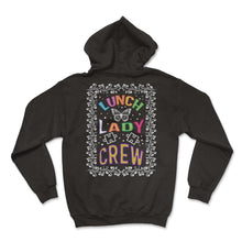 Load image into Gallery viewer, Lunch Lady Shirt, L8nch Lady Crew Butterfly Tee, School Nutrition - Hoodie - Black
