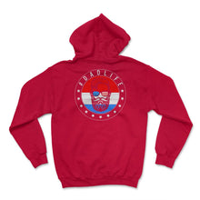 Load image into Gallery viewer, 4th Of July Shirt, Dad Life Sunglasses USA Flag Father Funny - Hoodie - Red
