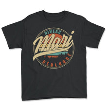 Load image into Gallery viewer, Niveau Mari Débloqué Humour T Shirt copy - Youth Tee - Black
