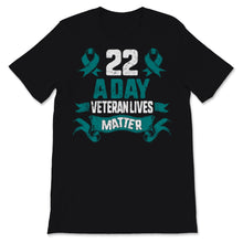 Load image into Gallery viewer, 22 a Day Veteran Lives Matter Retro USA American Army PTSD Awareness
