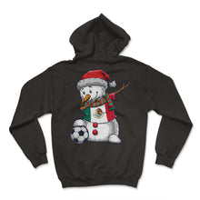 Load image into Gallery viewer, Soccer Boy Dabbing Snowman Christmas Jersey Mexico Shirt, Football - Hoodie - Black
