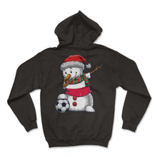 Load image into Gallery viewer, Soccer Boy Dabbing Snowman Christmas Jersey Poland Shirt, Football - Hoodie - Black
