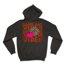 Load image into Gallery viewer, Basketball Shirt, Game Day Vibes Tee, Basketball Leopard Print, - Hoodie - Black
