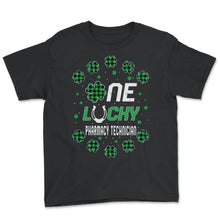 Load image into Gallery viewer, Funny St Patricks Day Gift for PreK Kinder One Lucky Pharmacy - Youth Tee - Black
