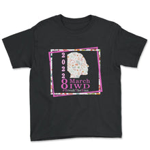 Load image into Gallery viewer, International Women's Day Shirt, March 8 2022, Break The Bias, - Youth Tee - Black
