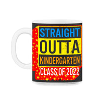 Load image into Gallery viewer, Kindergarten Shirt, Straight Outta Kindergarten Class Of 2022, Pre-K - 11oz Mug - Black on White

