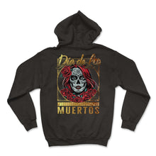 Load image into Gallery viewer, Dia De Los Muertos Shirt, Garbancera Catrina Flores Floral Skull - Hoodie - Black
