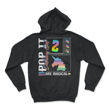 Load image into Gallery viewer, 2nd Birthday Girl Unicorn Cute Tee, Pop Birthday Party Theme Costume - Hoodie - Black
