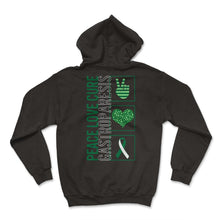 Load image into Gallery viewer, Peace Love Cure Gastroparesis T Shirt - Hoodie - Black
