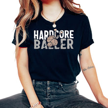 Load image into Gallery viewer, Knitting Shirt, Hardcore Baller Yarn Hook Tee, Funny Knitting Addict, - Unisex T-Shirt - Black
