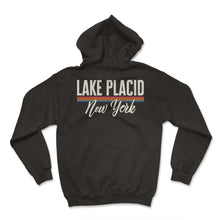 Load image into Gallery viewer, Lake Shirt, Lake Placid Florida Vintage Tee, Lake Vacation Travel - Hoodie - Black
