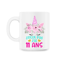 Load image into Gallery viewer, Enfant T Shirt 11 Ans Fille Anniversaire Cadeau Licorne T Shirt copy - 11oz Mug - White
