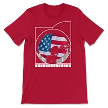 Load image into Gallery viewer, 4th Of July Shirt, Black Girl African American Afro Flag Independence - Unisex T-Shirt - Red

