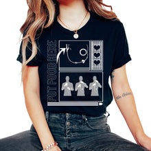 Load image into Gallery viewer, Feeding Tube Awareness Shirt, Put Food Here Heart Tee, Feeding Tubie - Unisex T-Shirt - Black
