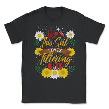 Load image into Gallery viewer, Dialysis Nurse Shirt, This Girl Loves Filtering Blood, Renal Nurse - Unisex T-Shirt - Black
