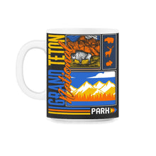 Load image into Gallery viewer, Grand Teton National Park Shirt, Wyoming Mountain Tee, Animal Outdoor - 11oz Mug - Black on White

