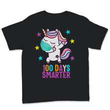 Load image into Gallery viewer, 100th Day Of School Shirt For Girls Cute Dabbing Unicorn 100 Days
