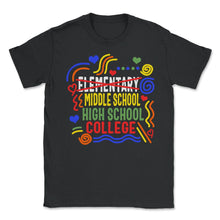 Load image into Gallery viewer, Middle School Shirt, Elementary School Graduation Vintage Tee, Back - Unisex T-Shirt - Black
