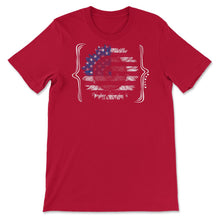 Load image into Gallery viewer, 4th Of July Shirt, Sunflower Graphic America Flag Independence Day - Unisex T-Shirt - Red

