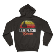 Load image into Gallery viewer, Lake Shirt, Lake Placid Florida Vintage Tee, Lake Vacation Travel - Hoodie - Black
