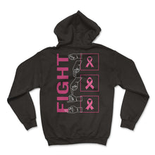 Load image into Gallery viewer, Breast Cancer Awareness Shirt, Fight Pink Ribbon Tee, Breast Cancer - Hoodie - Black
