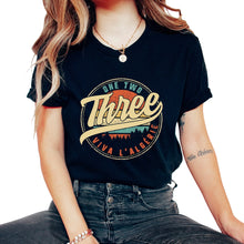 Load image into Gallery viewer, One Two Three Viva L'algérie Humour T Shirt copy - Unisex T-Shirt - Black
