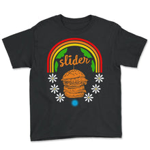 Load image into Gallery viewer, Burger And Slider Shirt, Dad Mom Burger And Baby Slider Matching - Youth Tee - Black
