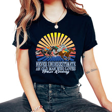 Load image into Gallery viewer, Cowboy Shirt, Never Underestimate An Old Man Tee, Grandpa Equestrian - Unisex T-Shirt - Black
