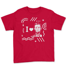 Load image into Gallery viewer, 4th Of July Shirt, I Love Abe Lincoln 16th President Tee, - Youth Tee - Red
