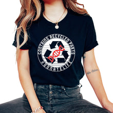 Load image into Gallery viewer, Transplant Shirt, Contains Recycled Parts Donatelife Tee, - Unisex T-Shirt - Black
