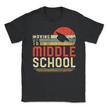 Load image into Gallery viewer, Middle School Shirt, School Graduation Hat Vintage Retro Tee, Back To - Unisex T-Shirt - Black
