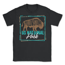Load image into Gallery viewer, Yellowstone Bison Buffalo Shirt, US National Park Shirt, Hiking - Unisex T-Shirt - Black
