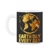 Load image into Gallery viewer, Earth Day Everyday World's Map Nature Pine Tree Green Preserve - 11oz Mug - Black on White
