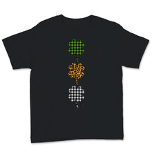 Load image into Gallery viewer, St Patrick's Day Three Shamrocks Leopard Green White Buffalo Plaid
